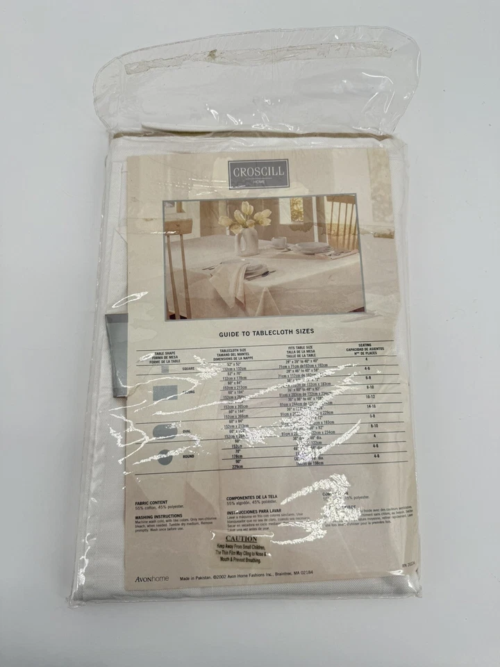 Croscill Tablecloth Oblong 52 x 70 White Solid Napkins 20” Square Set - Image 3 of 4