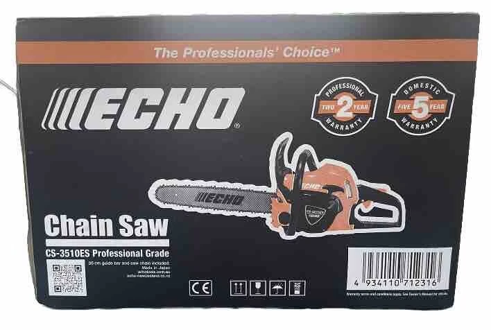 Brand NEW ECHO 350mm 34.4cc 2 stroke Petrol Chainsaw - CS-3510ES - Image 2 of 4