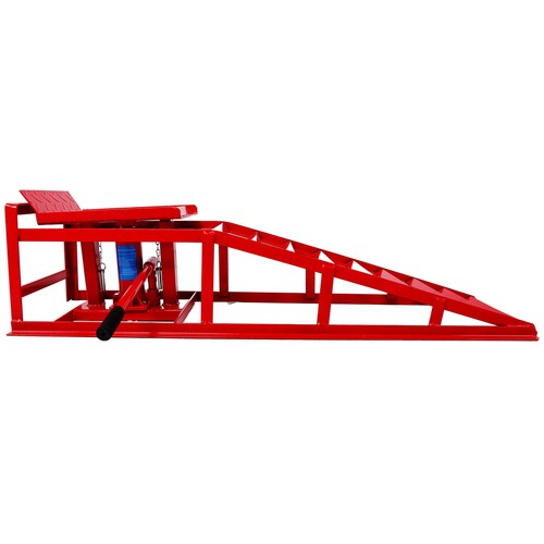 Set of 2 Auto Car Truck Service Ramps Lifts Hydraulic Lift Frame 5 Tons,Red - Picture 8 of 12