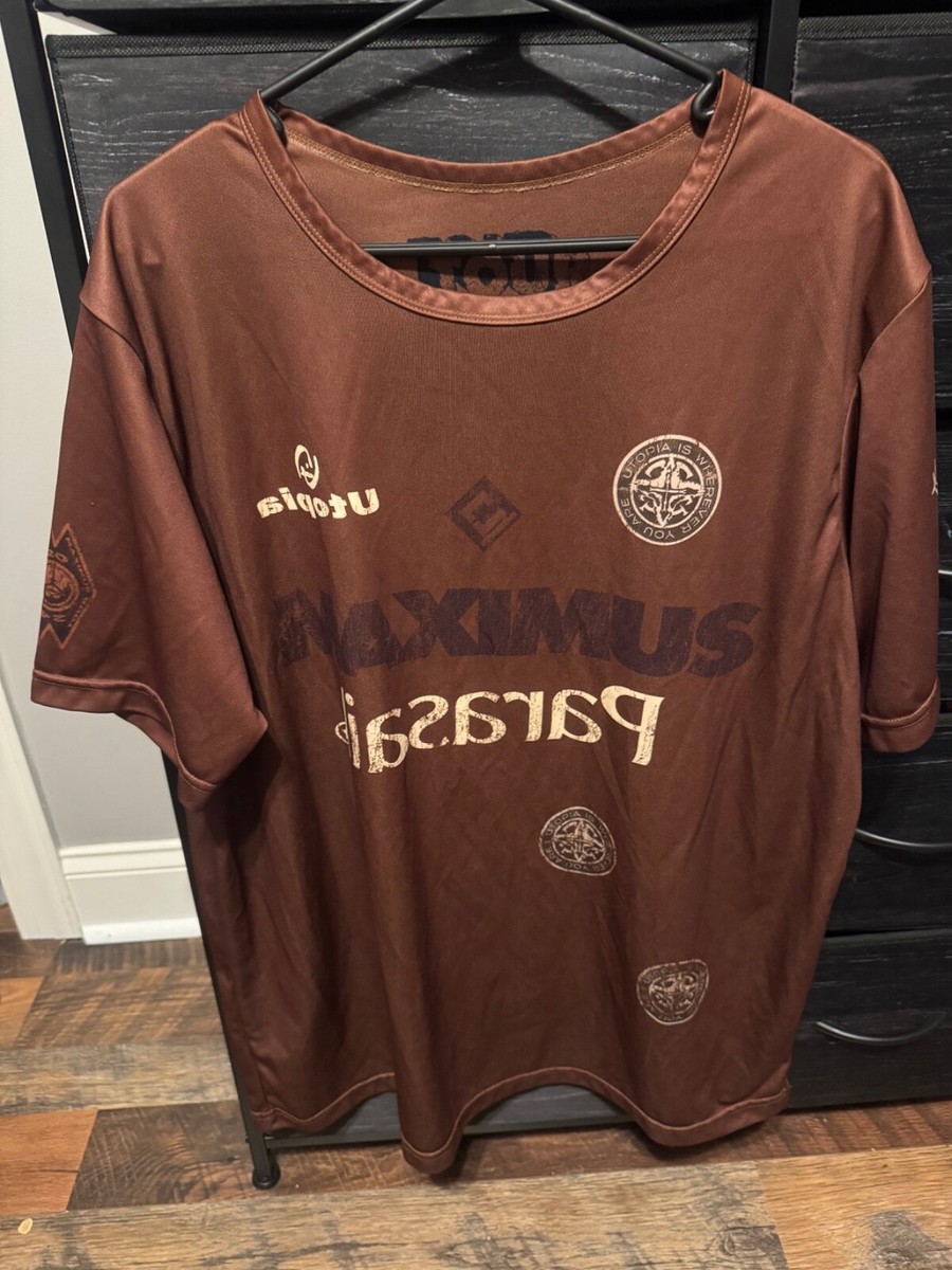 ウェア CACTUS JACK CIRCUS MAXIMUS SOCCER JERSEY Travis Scott Cactus Jack Circus Maximus Soccer Jersey Brown