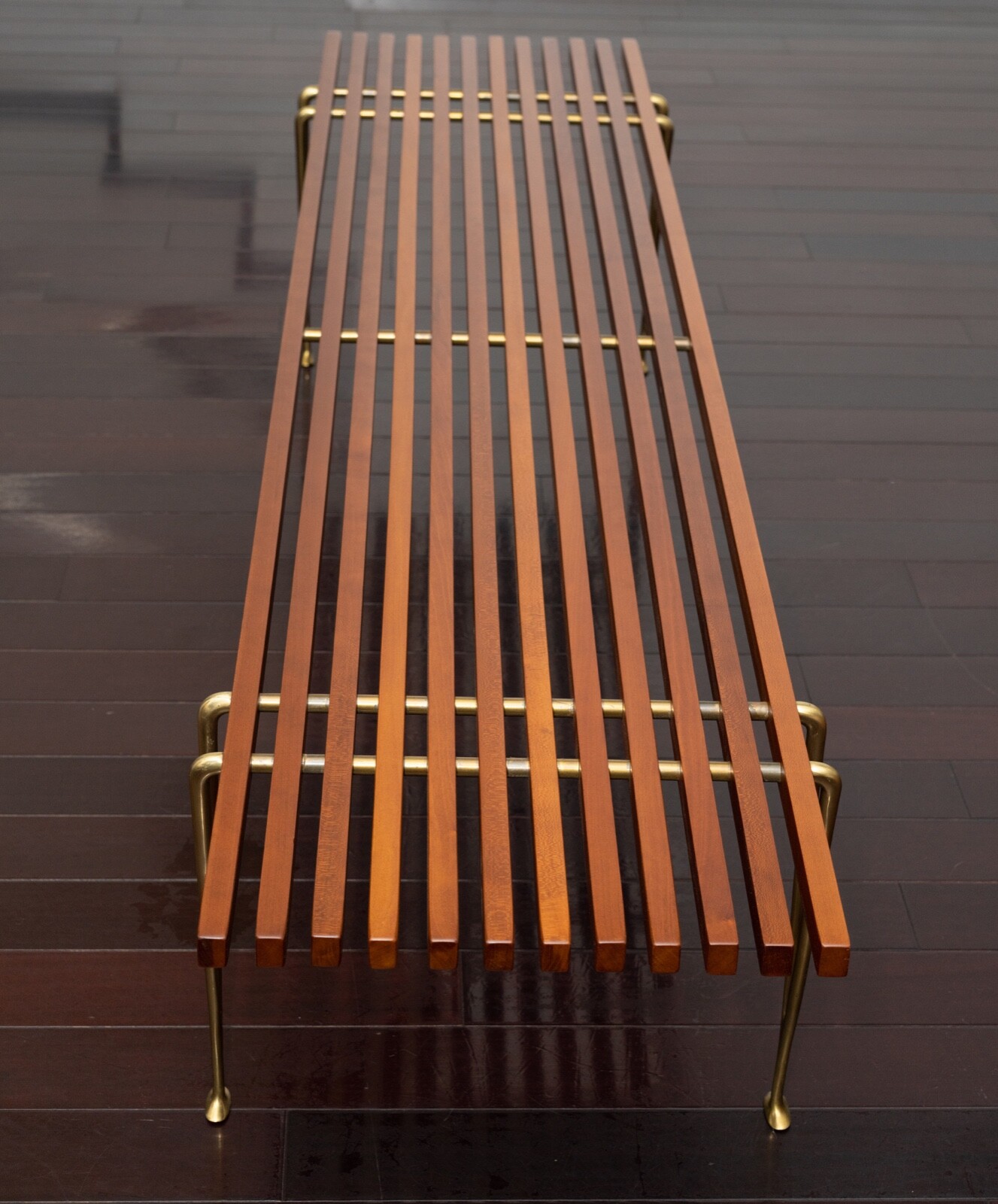 Hugh Acton Cherry Wood Suspended Beam Bench eBay