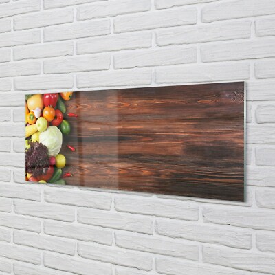 Tulup Glasbilder 125x50 Wandkunst Corn Pfeffer Kohl