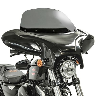 Batwing Windschild Für Chopper/Custombikes – Rauchgrau, ABS, 94 X 61 Cm