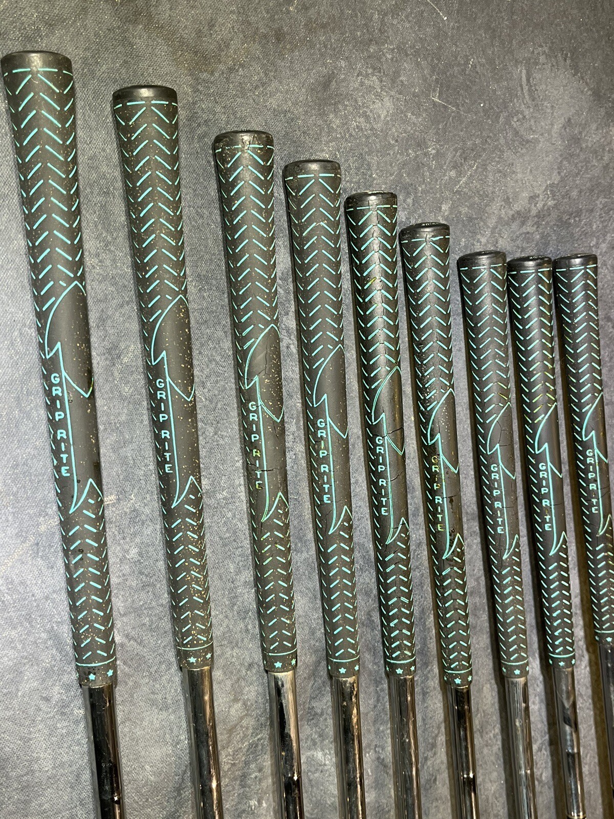 Lefty Handed Powerbilt Citation Irons Set 3SW Steel Shaft LH Golf