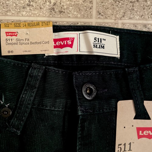 Girls New Levis Size 14 Reg DENIM JEAN 511 Slim Fit 27X 27 - Picture 3 of 6