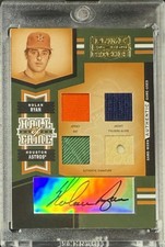 2005 DONRUSS PLAYOFF LP NOLAN RYAN GAME WORN RELIC JERSEY AUTO 1/1 #HF-1