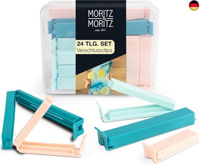 Moritz & Moritz 24 Verschlussclips ? inkl. praktischer Box ? Clips für 