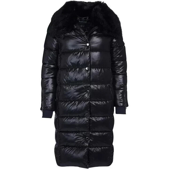 Luxury Barbour Platinum Gravity Down Jacket, Size M UK 12