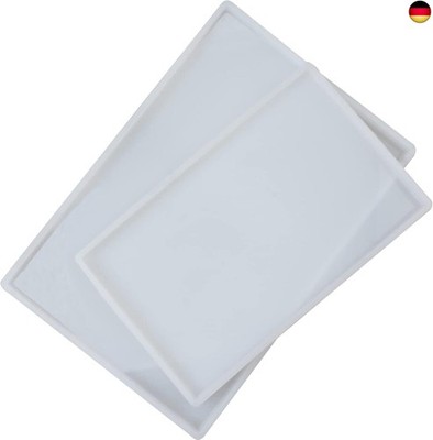 Woohome 2 Stück Silikonformen Epoxidharz Formen Untersetzer Harz Formen Groß R