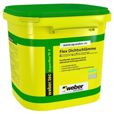 weber.tec Superflex D2 Flex Dichtungsschlämme 2 k Abdichtung Flexdichtung 24 kg