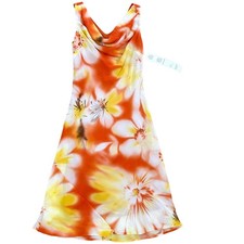 A Wild Thyme Vintage 90s Floral Dress Cowl Neck Prom Midi Dress