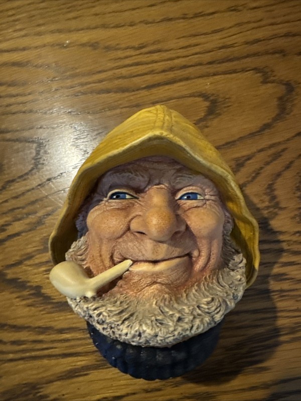 BOSSONS Chalkware “Old Salt” Wall Hanger Head Sculpture 5in Figure  Vintage 1971