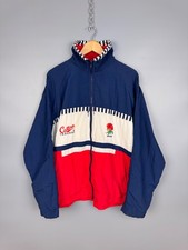 RARE Vintage 1991 Cotton Traders Player Issue England Rubgy Track Jacket Men's L