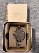 Fossil Jacqueline Women’s Dial 36mm Silver SS Quartz Watch w/ Box Papers