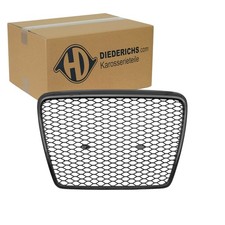 DIEDERICHS SPORT KÜHLERGRILL SCHWARZ passend für AUDI A6 C6 PDC Rennsport Look