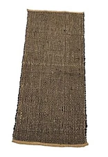  Jute & Black Cotton Rags Runner Rug. Boho Farmhouse Country 2'x5' Black-jute