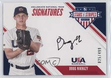 2020 Panini USA Baseball Stars & Stripes 25/499 Doug Nikhazy #CNTDN Auto 0rd2