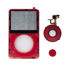 Clear Red Face Plate Clickwheel Button For Apple iPod Classic 5th Video