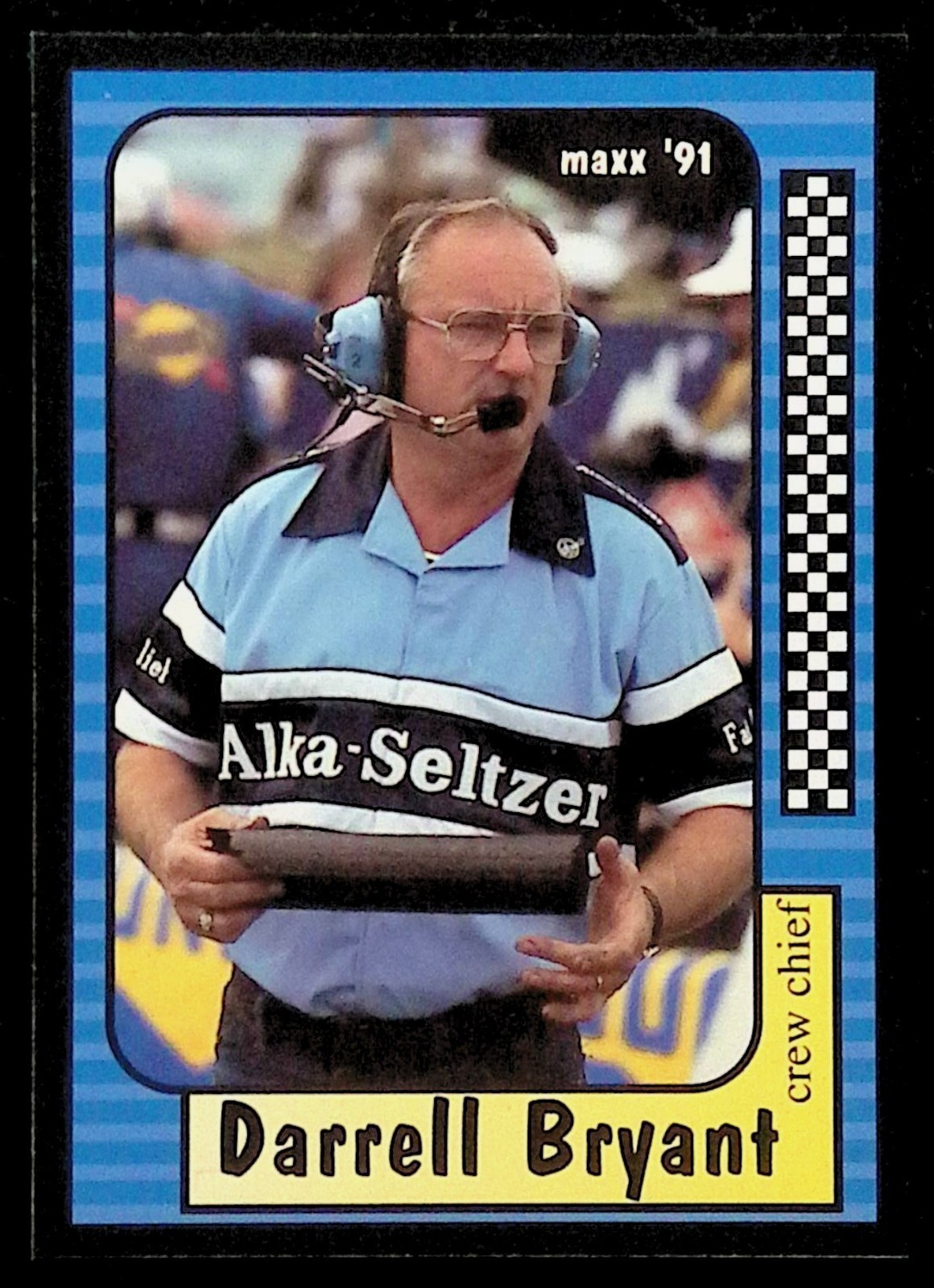 1991 MAXX ~ DARRELL BRYANT #129 ~ CREW CHIEF ~ NASCAR RACING TRADING CARD BASE