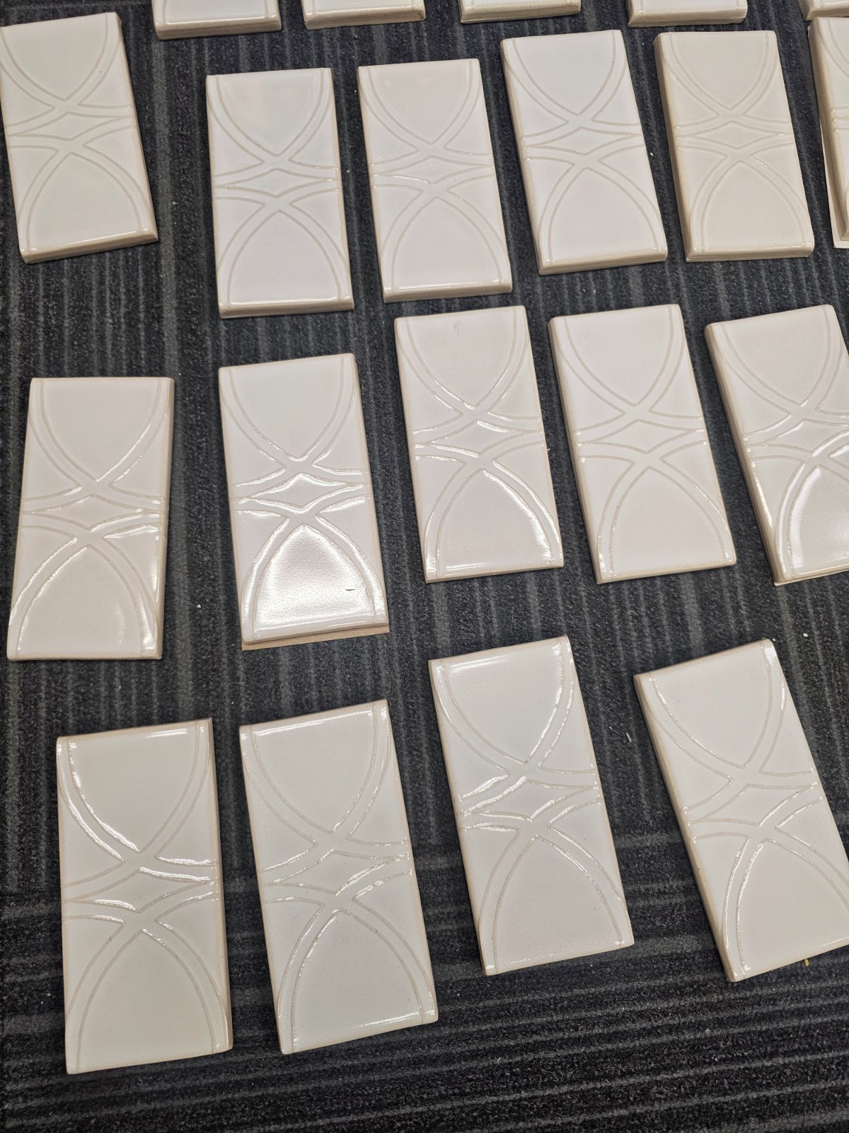 Rookwood off white tile decorative 38 puece lot 5 3/4 x 3 thumbnail 2