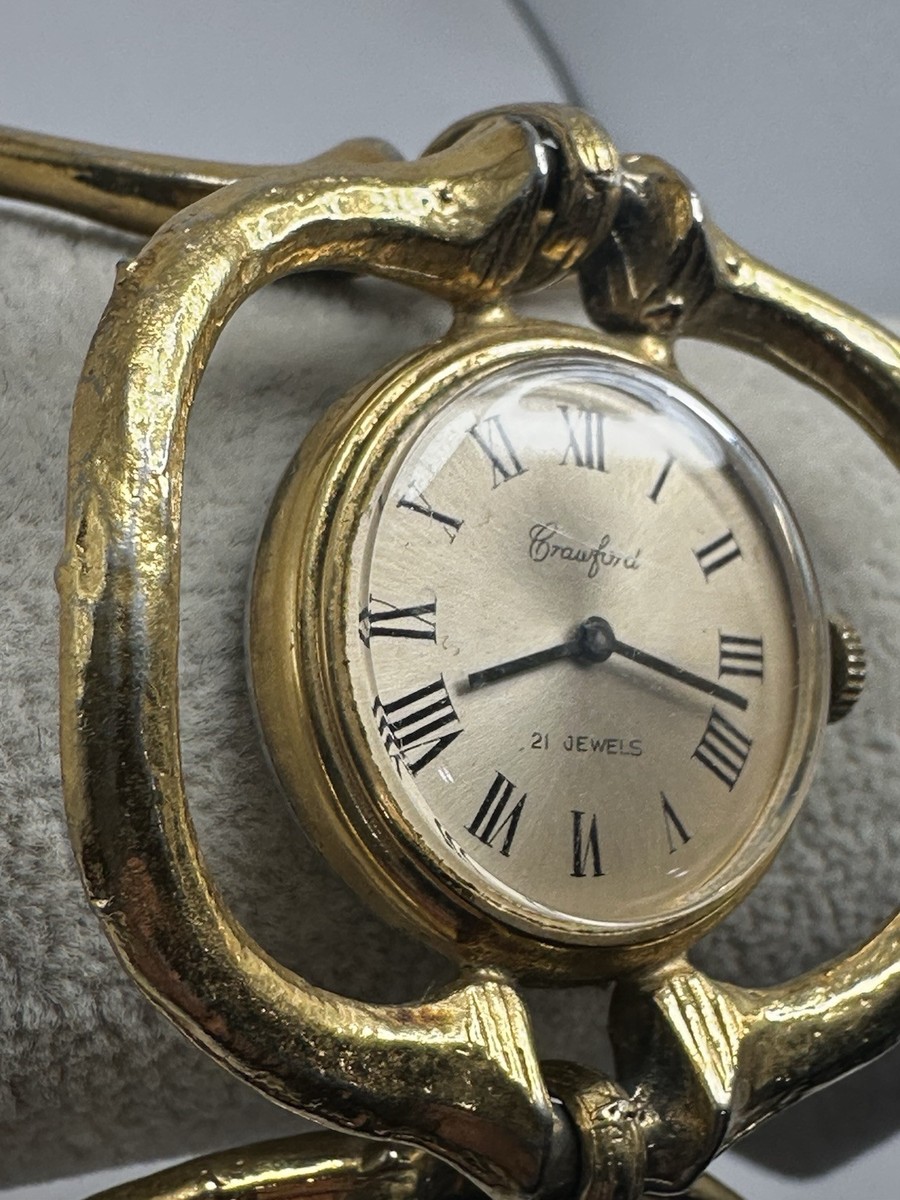 Vintage Crawford 21 Jewels Ladies Watch Works 30MM 7.25  display picture 2