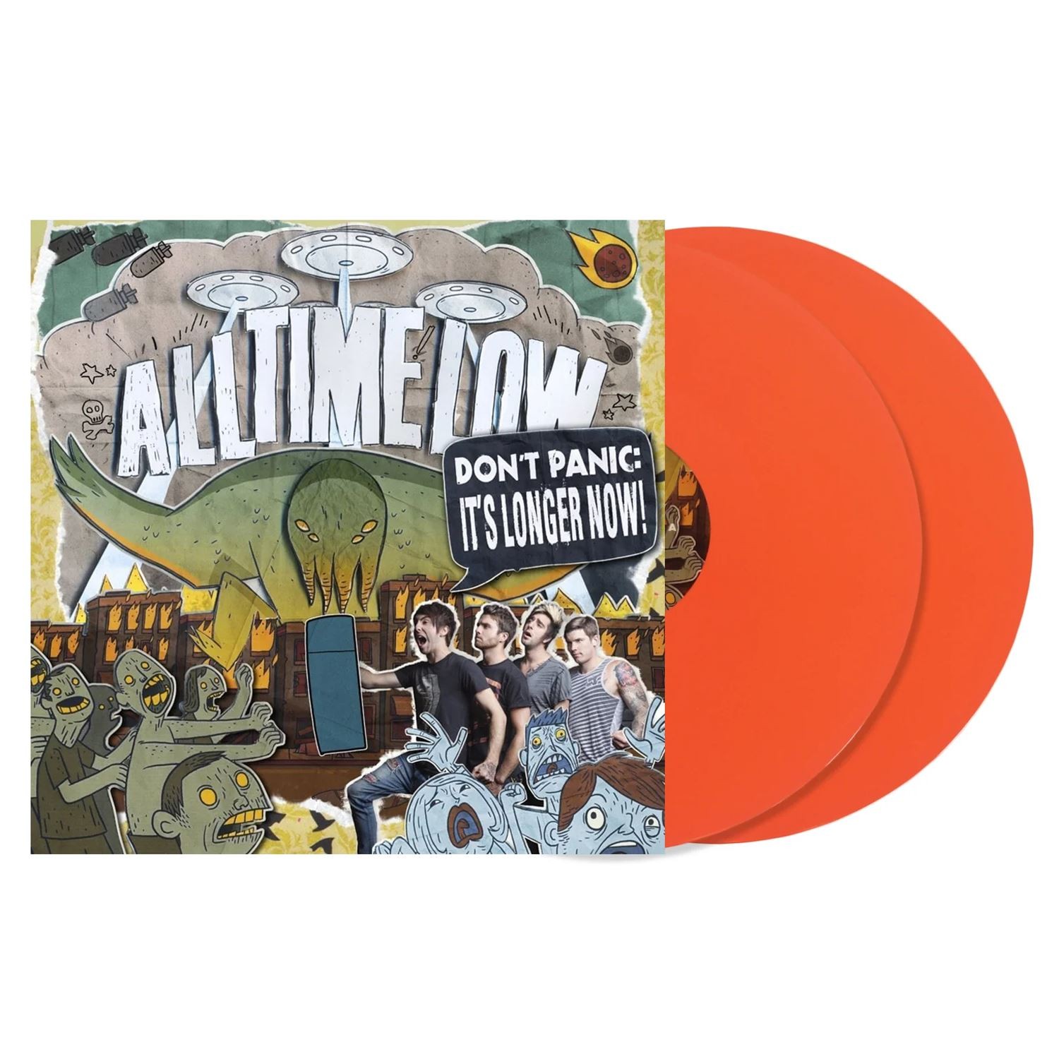 All Time Low - Don't Panic: It's Longer Now! Orange 2LP Vinyl 12"" Album