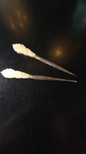 Antique Victorian Mother of Pearl Crochette Hook  Stiletto Awl. Sewing  Knit.