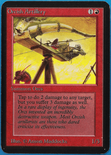 Orcish Artillery Alpha NM Red Uncommon MAGIC MTG CARD (ID# 503752) ABUGames - Picture 1 of 2