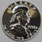 1958 Gem Proof Franklin Half Dollar 90% Silver