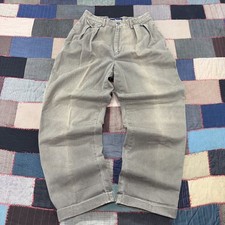 VTG Ralph Lauren Pleated Trousers Women's Green Baggy USA Made Cuffed Pants - 14