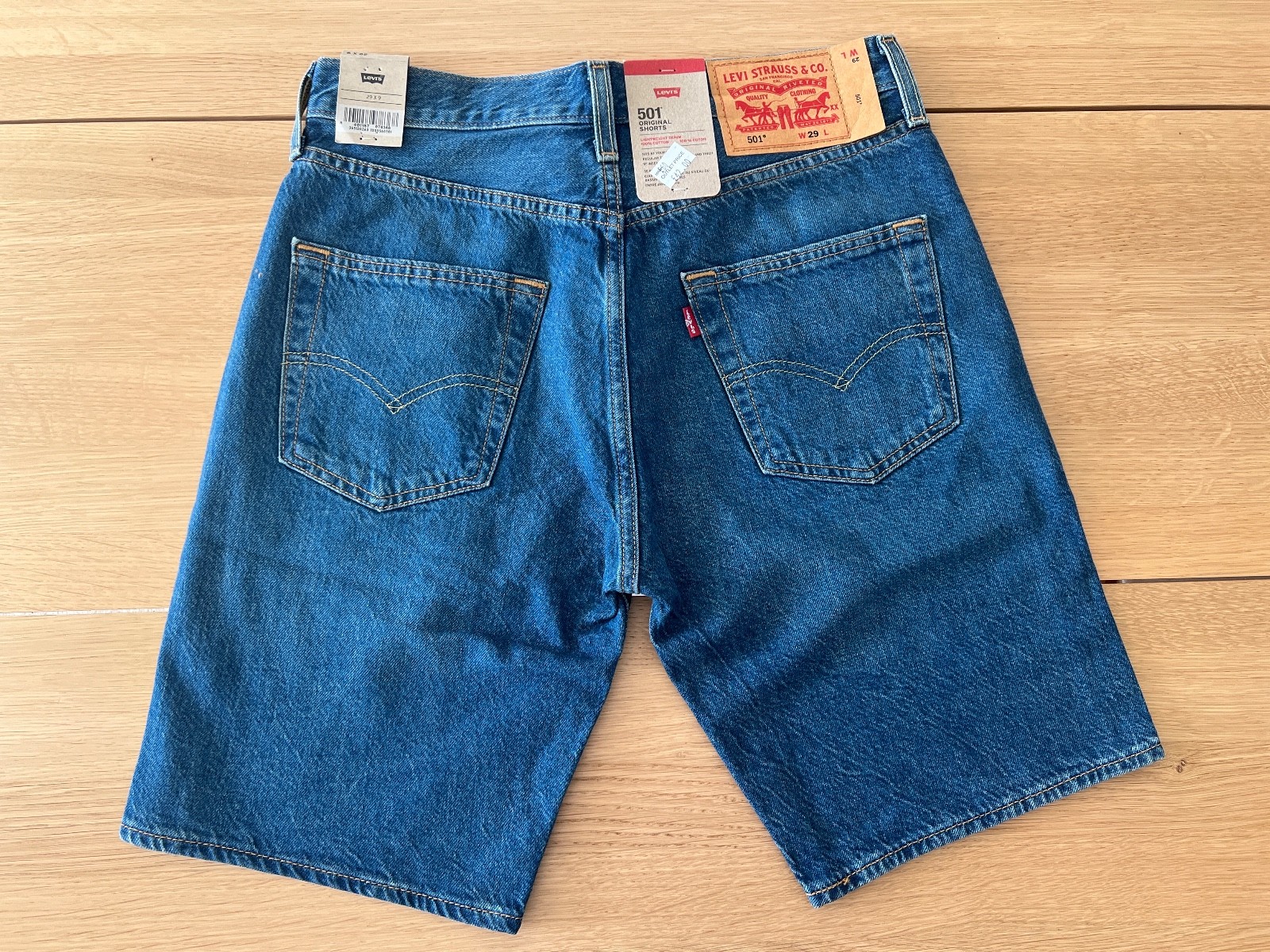 bnwt levis 501 denim jeans shorts 29 waist rrp £60