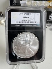 2010 NGC MS69 1Oz Silver American Eagle Coin 2010 American Eagle