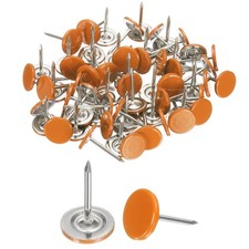 200Pcs Push Pins 11mmx17mm Round Flat Head Decorative Thumb Tacks Orange