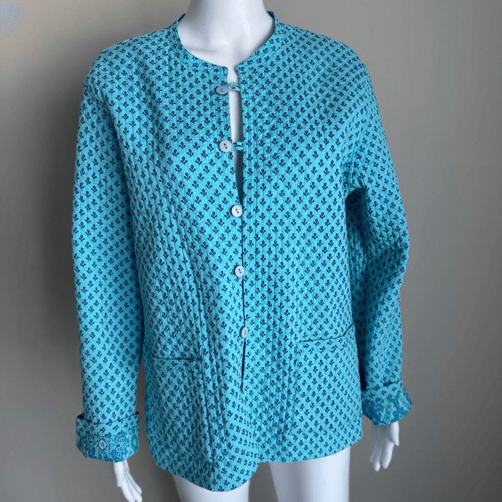 Appleseeds Reversible Quilted Patchwork Jacket 10… - image 4