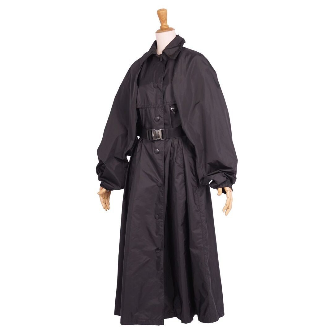 Prada 2021 Court 2-way Long Coat Re-Nylon Triangle Logo Outerwear 36 Used MOLO-0 thumbnail 6