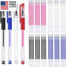 4 Pieces Heat Erasable Pens for Fabric with 28 Refills Fabric Marking Pens Fabri