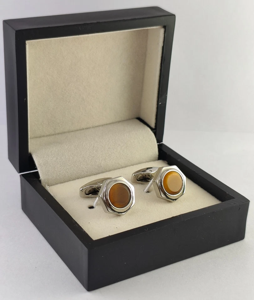 Роскошный Cartier мужчин серебряного цвета запонки комплект с черной коробкой {быстрая доставка}. - Изображение 3 из 4