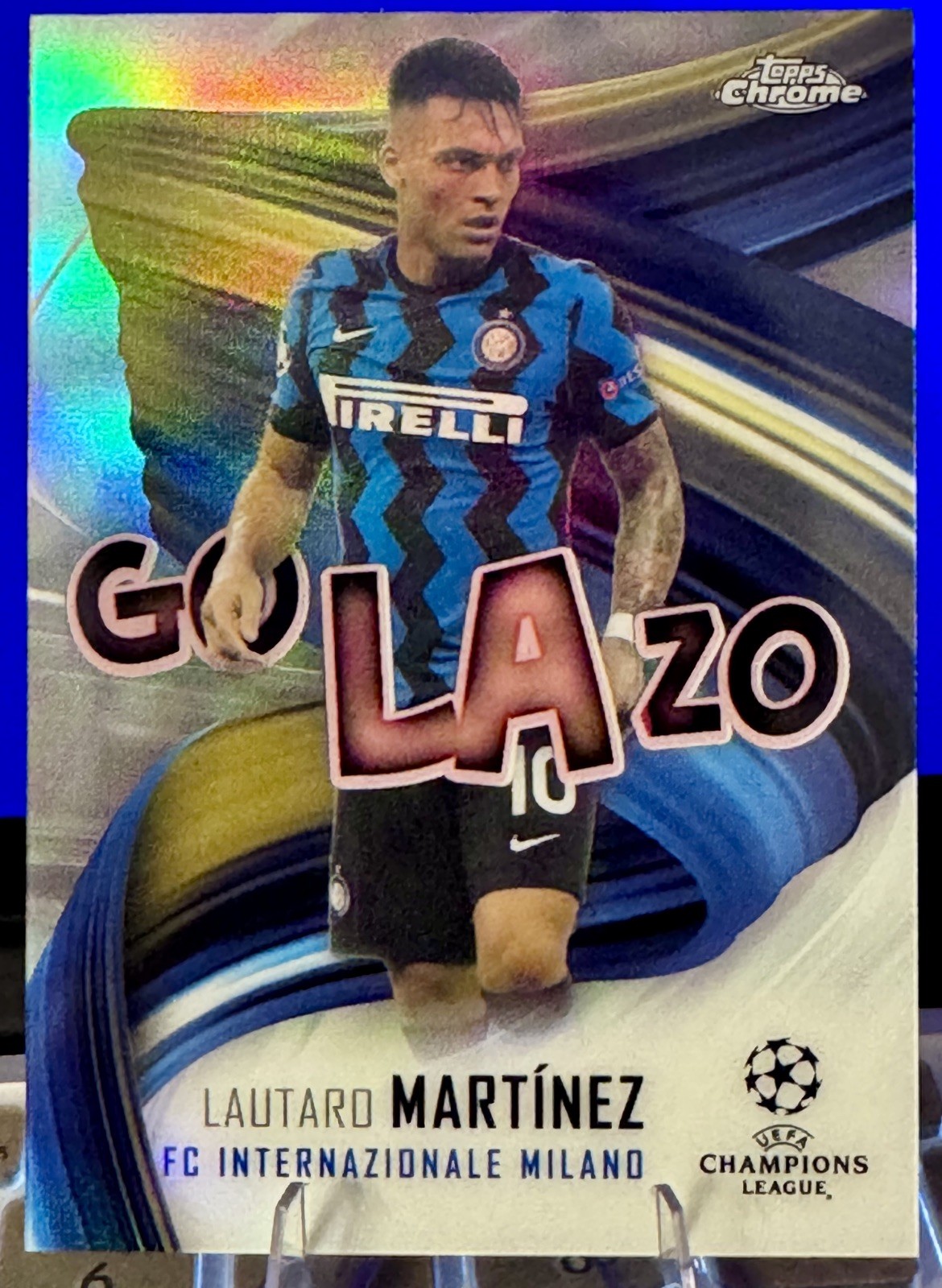 2020-21 Topps Chrome UEFA LAUTARO MARTINEZ GOLAZO Refractor MILANO