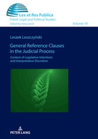 General Reference Clauses In The Judicial Process | Leszek Leszczy¿Ski | Buch