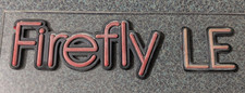 Vtg Plastic Pontiac Firefly Le Adhesive Nameplate Emblem Badge Tag Decal Gas Oil