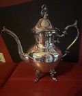 Vintage Silver Plated Tea Pot Ornate Victorian Footed Coffee Server Rococo — photo 2