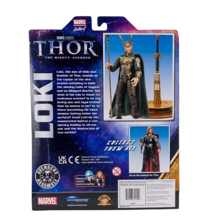 Diamond Select Toys Marvel Select Thor Movie Loki 7&rdquo; Action Figure New