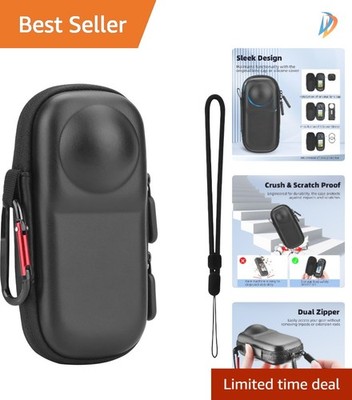 Portable Carrying Case for Insta360 X4 X5 with Plush Lining & Easy Access