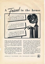 Magazine Ad - 1933 - AT&T / Bell System - A Friend in the House