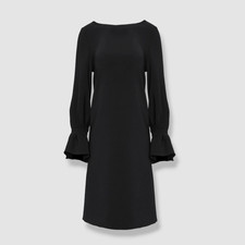 Carolina Herrera Women's Black Puff Sleeve Shift Dress Size 8