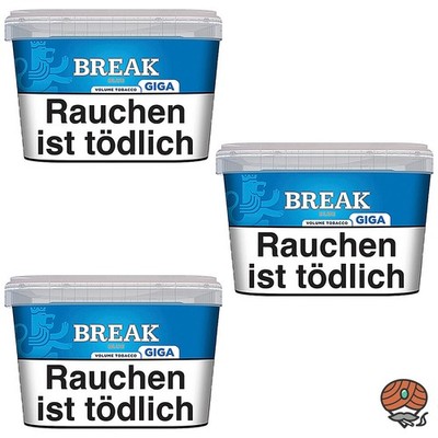 Break Blue / Blau Volumentabak Giga Box 3x 185g