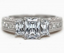 2CT Treated White Sapphire 925 Solid Sterling Silver Ring Jewelry Sz 6,7,8,9 MK2