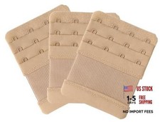Bra Extenders 4 Hooks Women's Soft Skin Color, 4 Hook Bra Extender 3/4 Inch