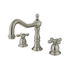 Kingston Brass KS197.AX Heritage 1.2 GPM Widespread Bathroom - Nickel
