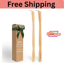 Slick- Bamboo Back Scratcher, 16.5 , 2 Pack, Wooden Back Scratcher Long Handle